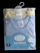 Load image into Gallery viewer, Baby Onesies-Blue, Yellow, and White Pk of 3

