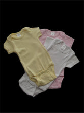 Load image into Gallery viewer, Baby Onesies-Yellow, Pink, and White Pk of 3
