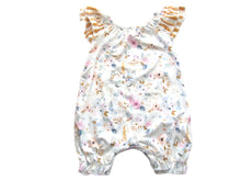 Load image into Gallery viewer, Flowers and Unicorn Romper
