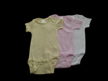 Load image into Gallery viewer, Baby Onesies-Yellow, Pink, and White Pk of 3
