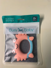 Load image into Gallery viewer, Crab teether that attaches to Busy Baby Mats
